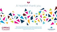 Triangles in a beautiful design with lots of colours. Each triangle represents $5,000 in donations.