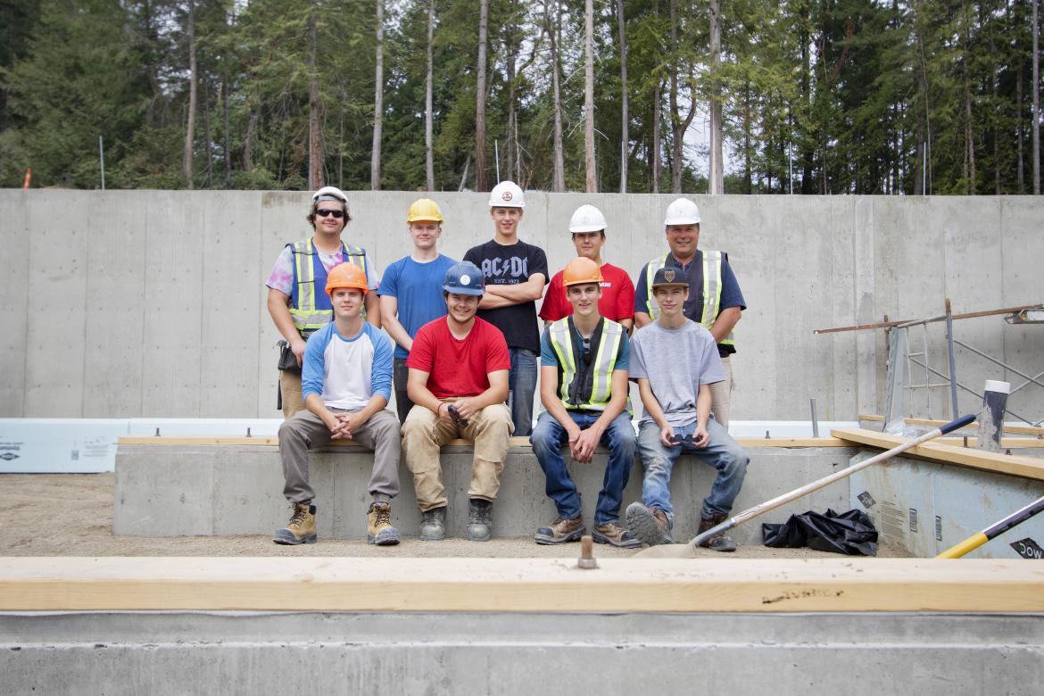 Vancouver Island University carpentry students at the Cowichan campus learn skills on-site while building homes for the Malahat Nation. Vancouver Island University carpentry students at the Cowichan campus learn skills on-site while building homes for the Malahat Nation.