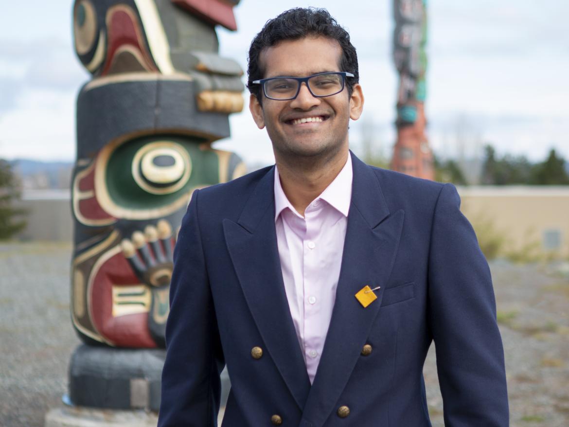 VIU MBA student Alvin Meledath will present his ideas on how to solve the national Indigenous doctor shortage to a panel of deputy ministers after becoming a finalist in the National Student Paper Competition. VIU MBA student Alvin Meledath will present his ideas on how to solve the national Indigenous doctor shortage to a panel of deputy ministers after becoming a finalist in the National Student Paper Competition.